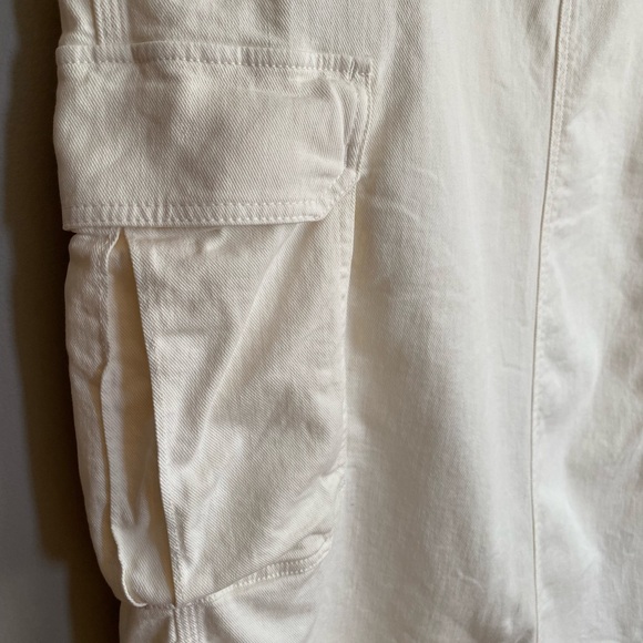 Aritzia TNA Troop Cargo Maxi Skirt White Exclusive TNA embroidery Size 12 - Picture 9 of 15